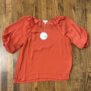 NWT - Umgee Rust Puff Sleeve Blouse